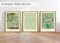 Summer Framed Grass Wall Decor Canvas Set of 3, Matisse Wall Art Framed Prints, Mid Century Modern Art, Van Gogh Morris Floral Botanical Wall Decor for Living Room, Bathroom, Bedroom, 12x16